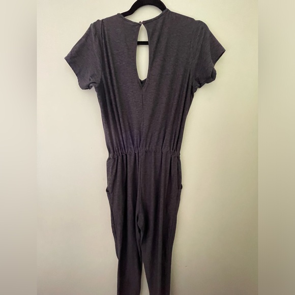 Womens Kyodan Charcoal Gray Jumpsuit with Drawstring waist and pockets Small - Picture 3 of 9